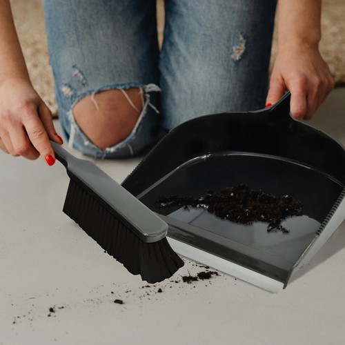 Large heavy duty dustpan and - large,
