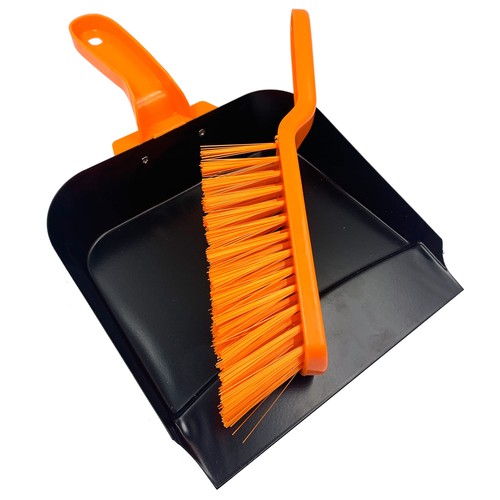 Metal dustpan and brush - dustpan,