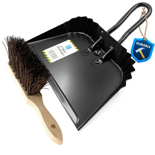 Dustpan and brush set stiff - brush,
