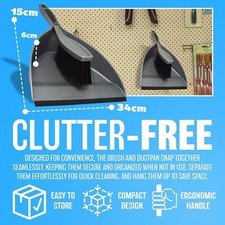 HEAVY DUTY DUSTPAN AND BRUSH