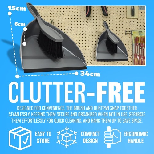 Heavy duty dustpan - and, brush