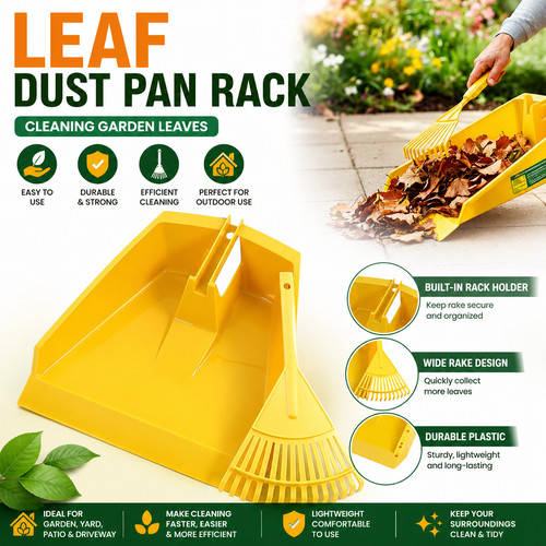 Garden leaf dustpan rack set - &,